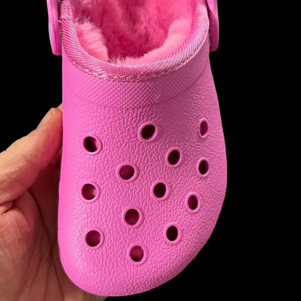 Skechers Toddler Girls Faux Fur Slip On‎ Clog Size 9-10 Pink Warm Comfort Shoes
